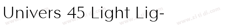 Univers 45 Light Lig字体转换